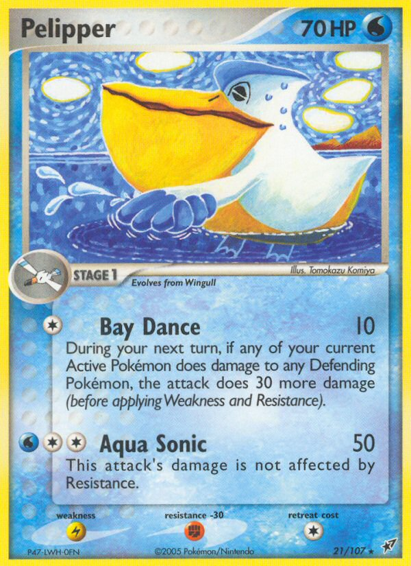 Pelipper 21 Rare card from Deoxys