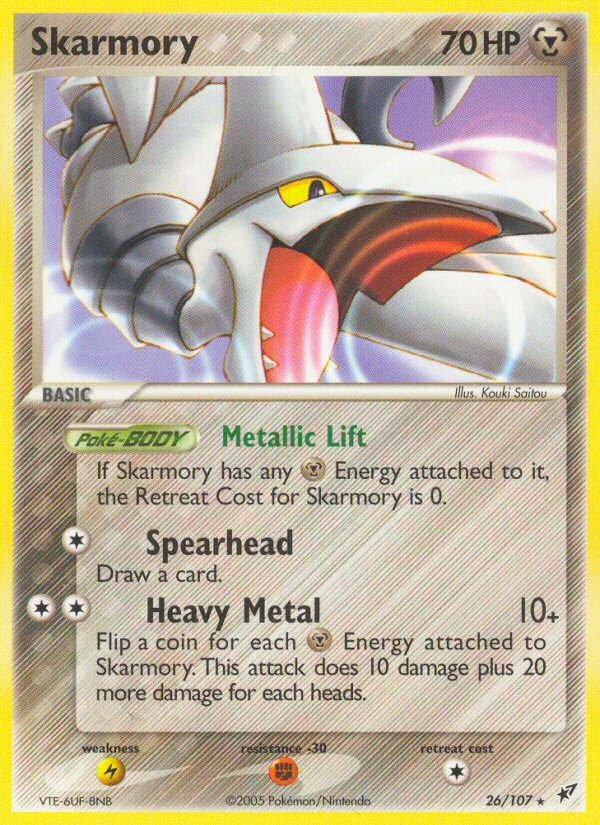 Skarmory 26 Rare card from Deoxys