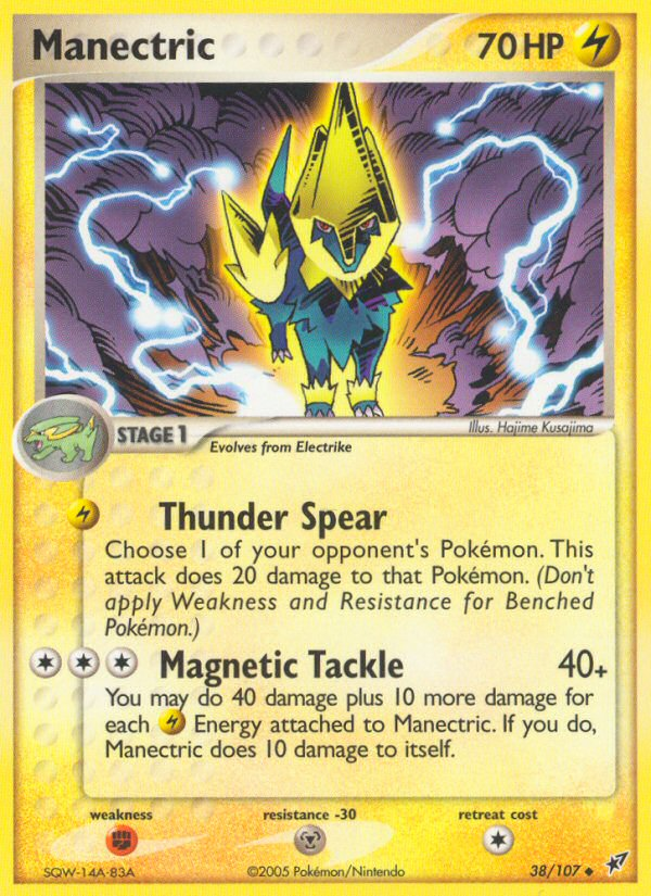 Manectric 38 Uncommon card from Deoxys