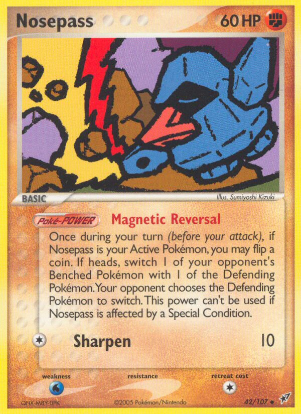 Nosepass 42 Uncommon card from Deoxys