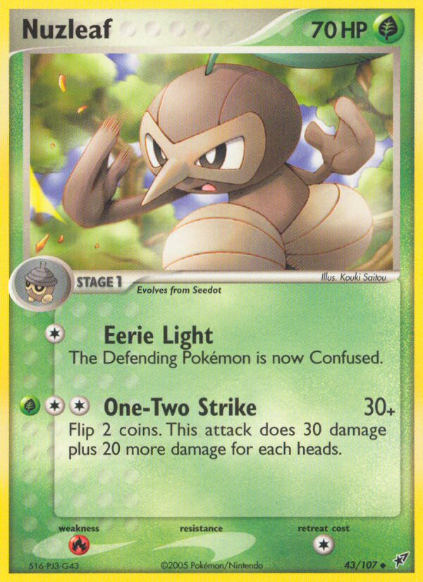Nuzleaf 43 Uncommon card from Deoxys