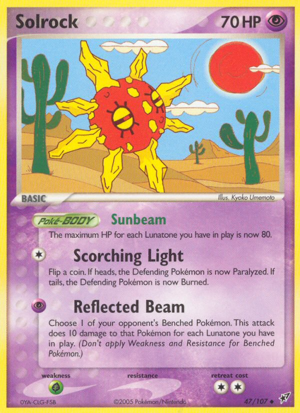 Solrock 47 Uncommon card from Deoxys
