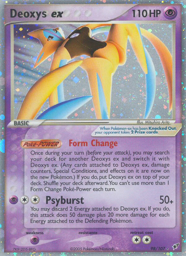 Deoxys ex 98 Rare Holo EX card from Deoxys