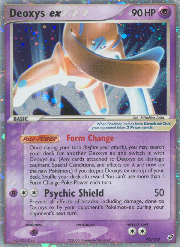Deoxys ex 99/107 Rare Holo EX card from Deoxys