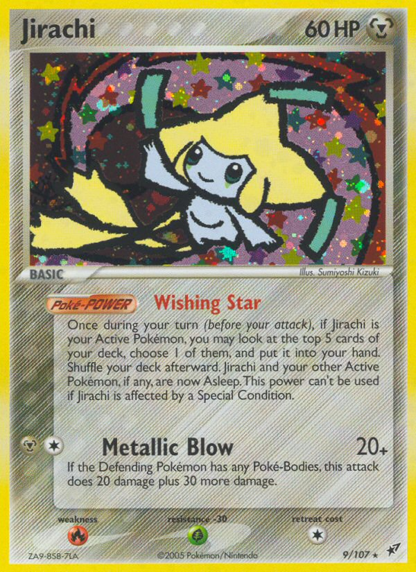 Jirachi 9 Rare Holo card from Deoxys