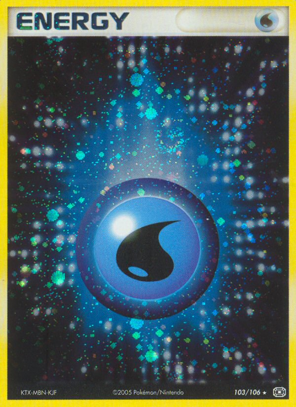 Water Energy 103/106 Rare Holo card from Emerald