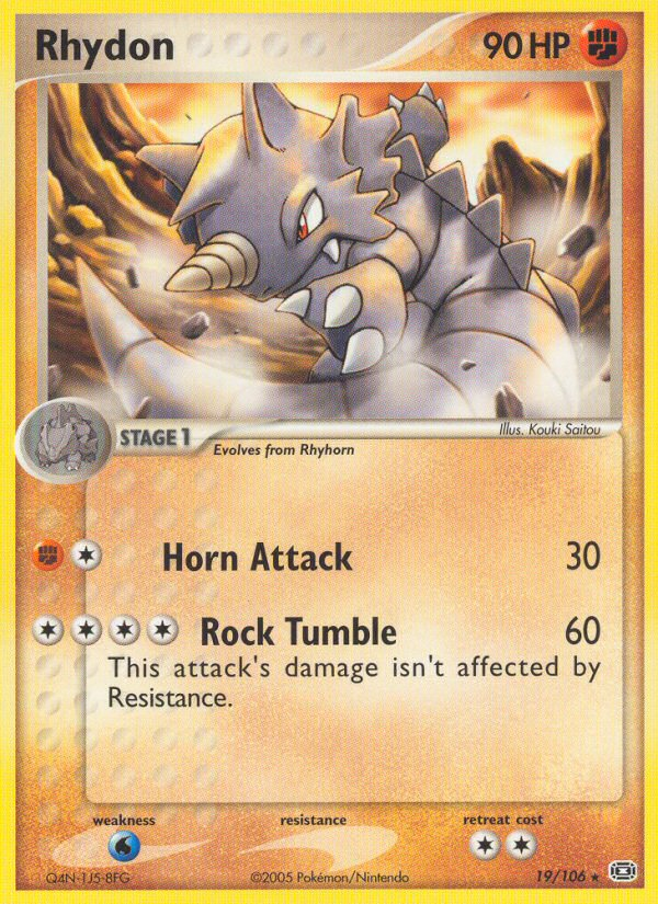 Rhydon 19/106 Rare card from Emerald