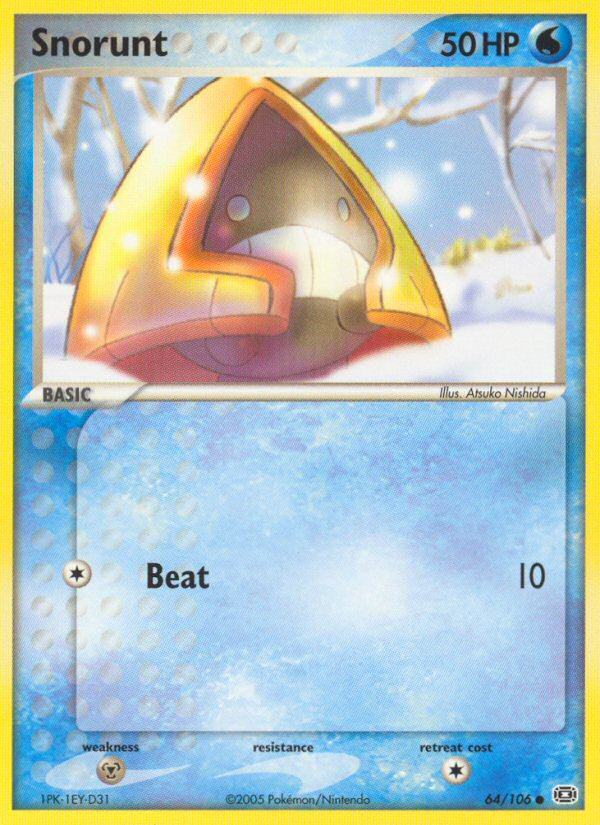 Snorunt 64 Common card from Emerald