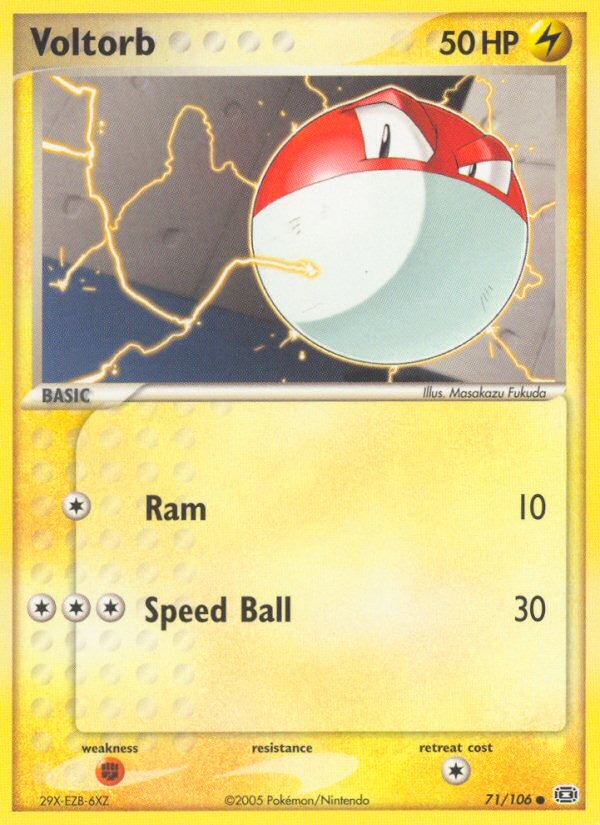 Voltorb 71 Common card from Emerald