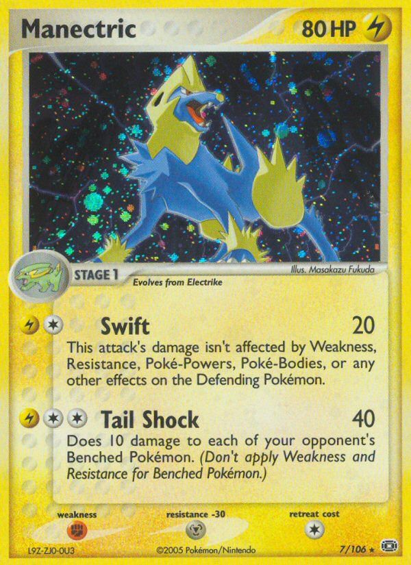 Manectric 7 Rare Holo card from Emerald