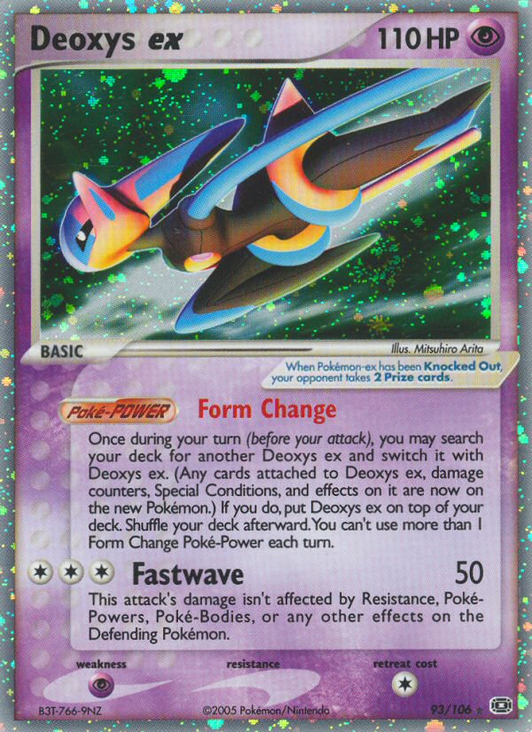 Deoxys ex 93 Rare Holo EX card from Emerald