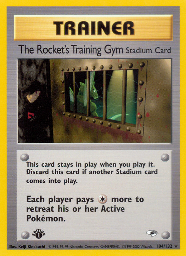 The Rocket's Training Gym 104 Rare card from Gym Heroes