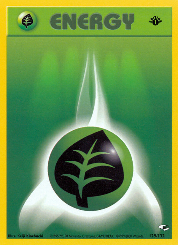 Grass Energy 129/132 Pokemon card from Gym Heroes