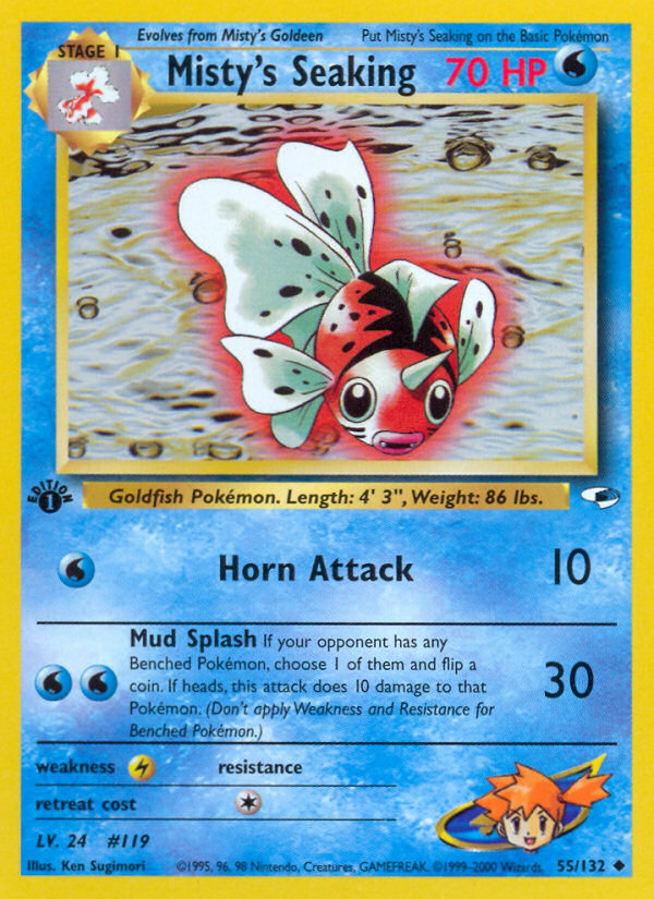 Misty's Seaking 55/132 Uncommon card from Gym Heroes