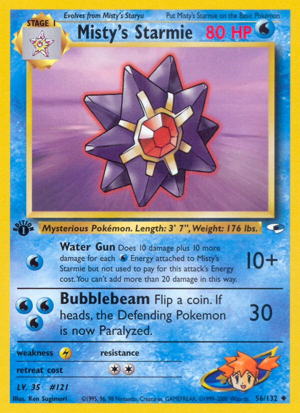 Misty's Starmie 56/132 Uncommon card from Gym Heroes