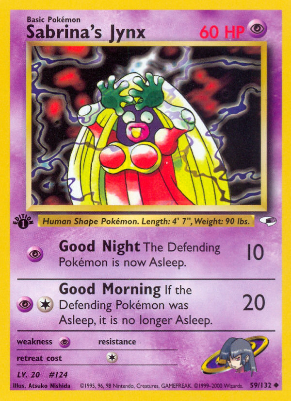 Sabrina's Jynx 59/132 Uncommon card from Gym Heroes