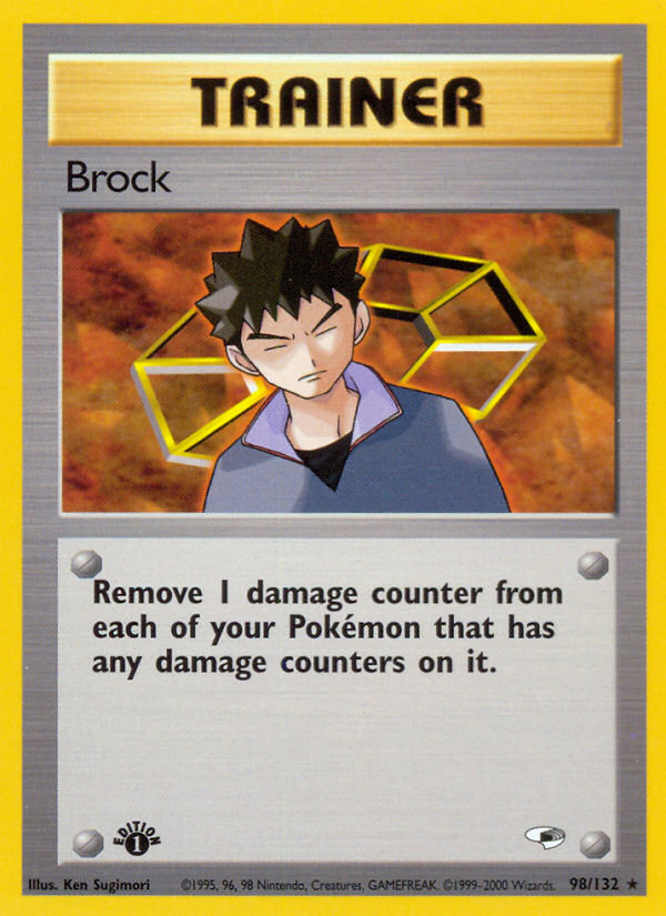Brock 98/132 Rare card from Gym Heroes