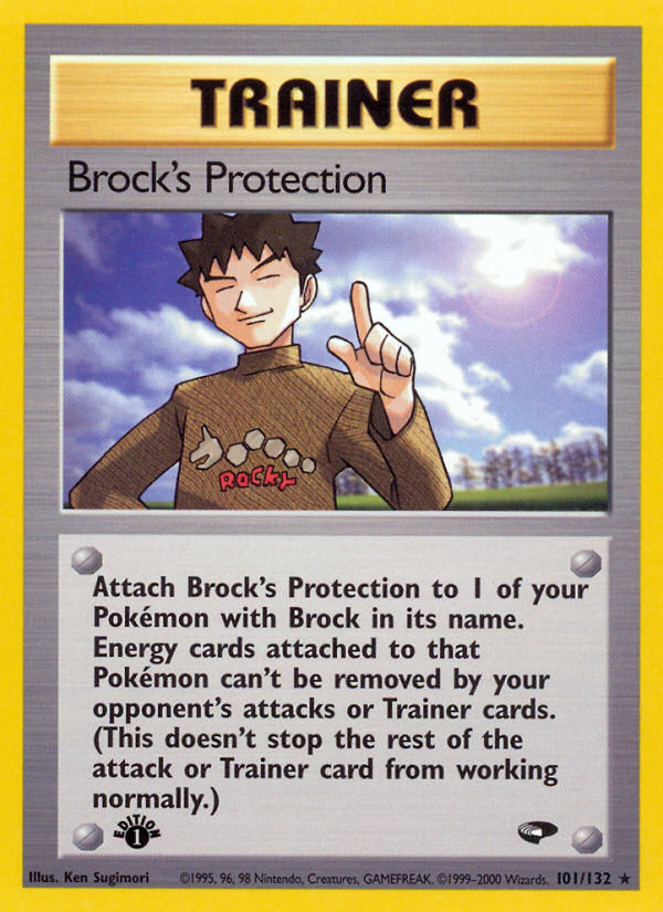 Brock's Protection 101 Rare card from Gym Challenge