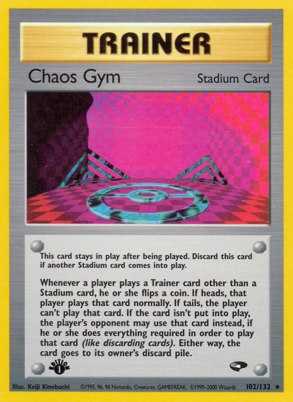 Chaos Gym 102 Rare card from Gym Challenge