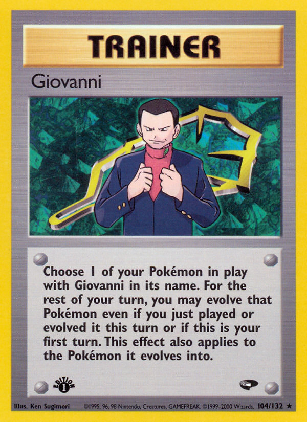 Giovanni 104 Rare card from Gym Challenge