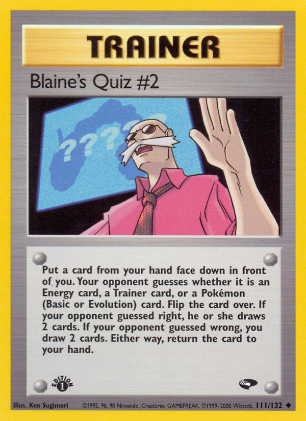 Blaine's Quiz #2 111 Uncommon card from Gym Challenge