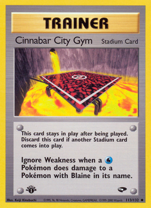 Cinnabar City Gym 113 Uncommon card from Gym Challenge