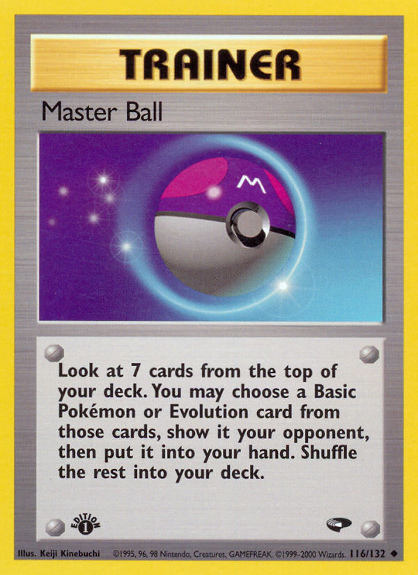 Master Ball 116/132 Uncommon card from Gym Challenge