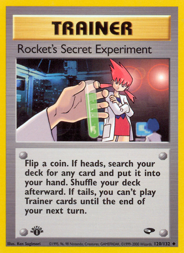 Rocket's Secret Experiment 120 Uncommon card from Gym Challenge