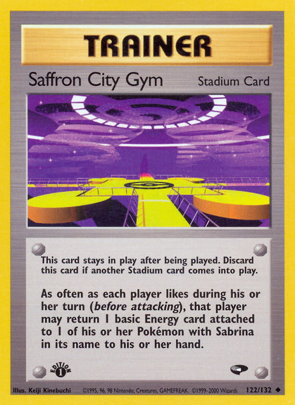 Saffron City Gym 122 Uncommon card from Gym Challenge