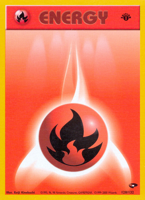 Fire Energy 128 Pokemon card from Gym Challenge