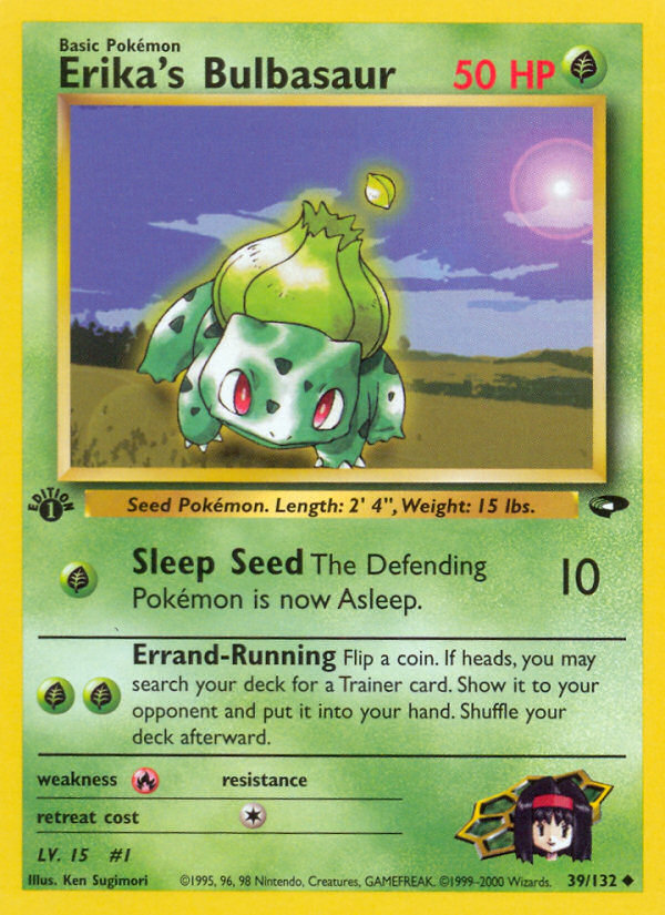 Erika's Bulbasaur 39/132 Uncommon card from Gym Challenge