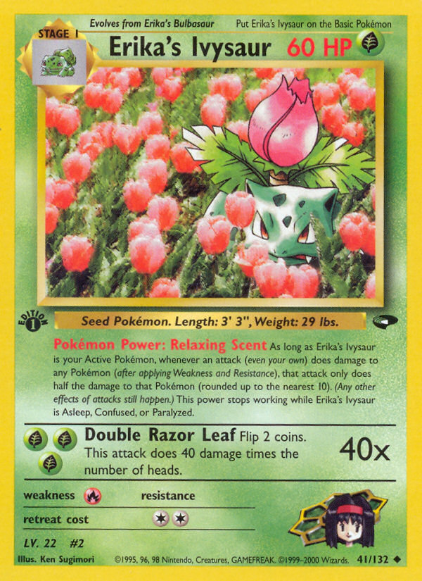 Erika's Ivysaur 41 Uncommon card from Gym Challenge