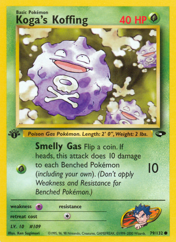 Koga's Koffing 79 Common card from Gym Challenge