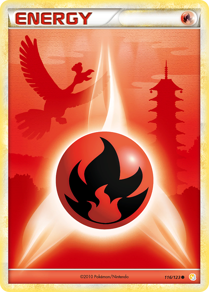 Fire Energy 116 Common card from HeartGold & SoulSilver