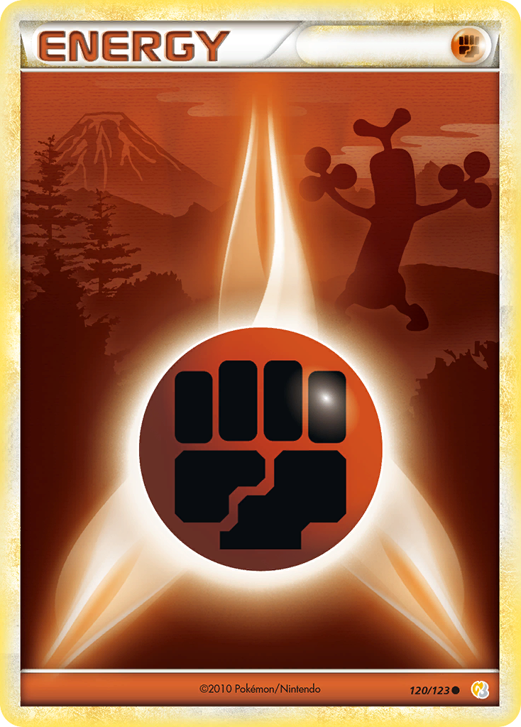 Fighting Energy 120/123 Common card from HeartGold & SoulSilver