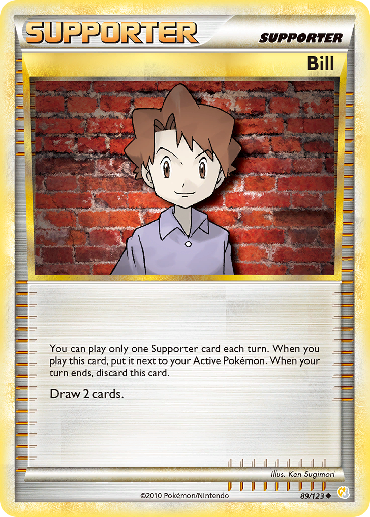 Bill 89 Uncommon card from HeartGold & SoulSilver