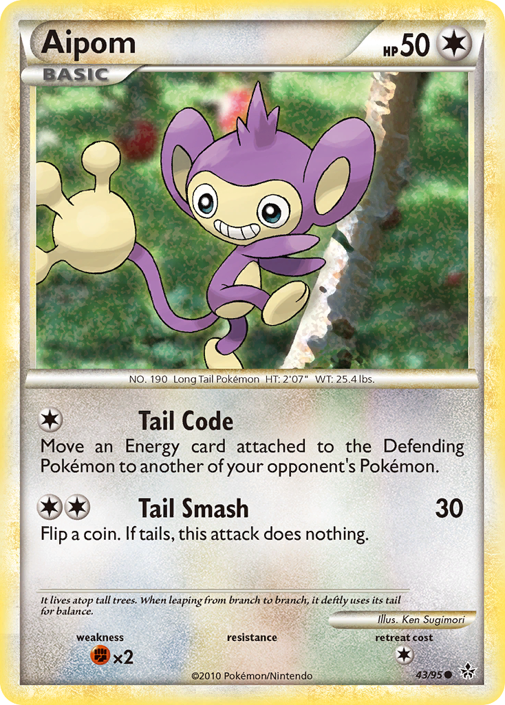 Aipom 43/95 Common card from HS—Unleashed