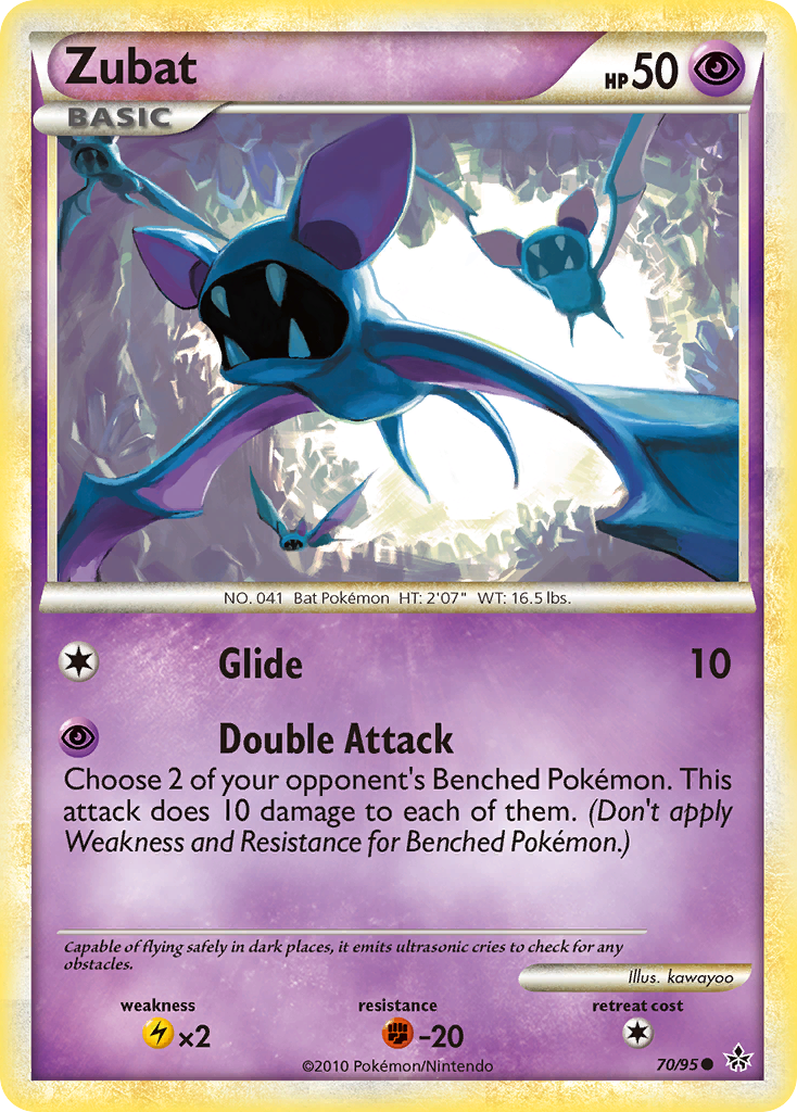 Zubat 70 Common card from HS—Unleashed