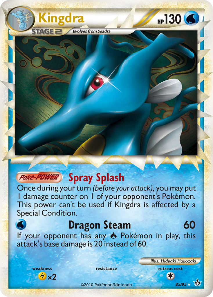 Kingdra 85 Rare Prime card from HS—Unleashed