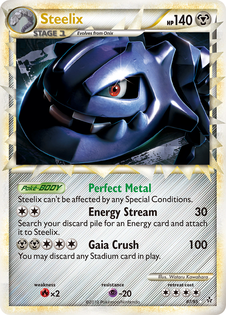 Steelix 87 Rare Prime card from HS—Unleashed