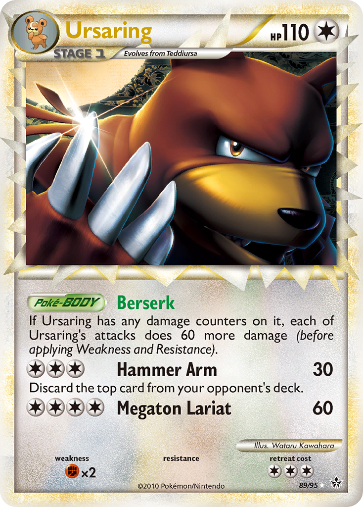 Ursaring 89 Rare Prime card from HS—Unleashed