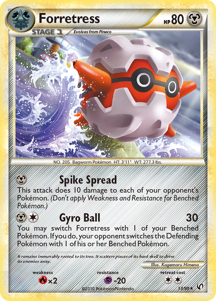 Forretress 13/90 Rare card from HS—Undaunted