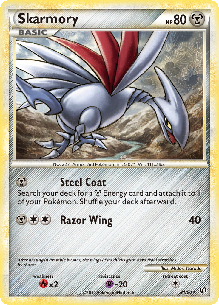 Skarmory 21/90 Rare card from HS—Undaunted