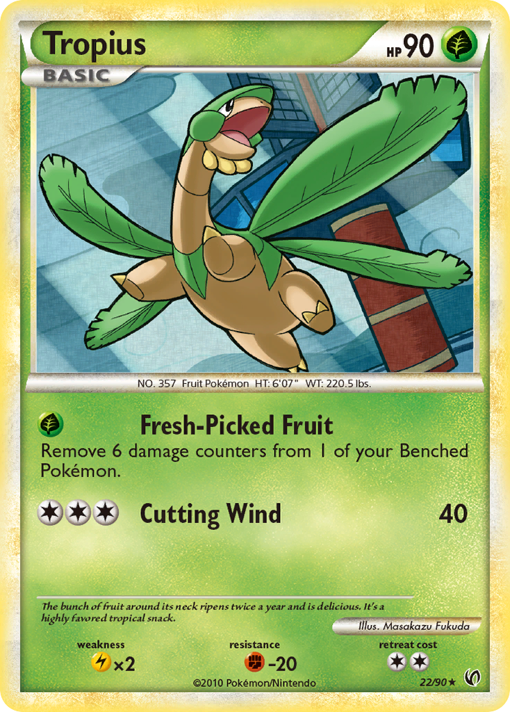 Tropius 22/90 Rare card from HS—Undaunted