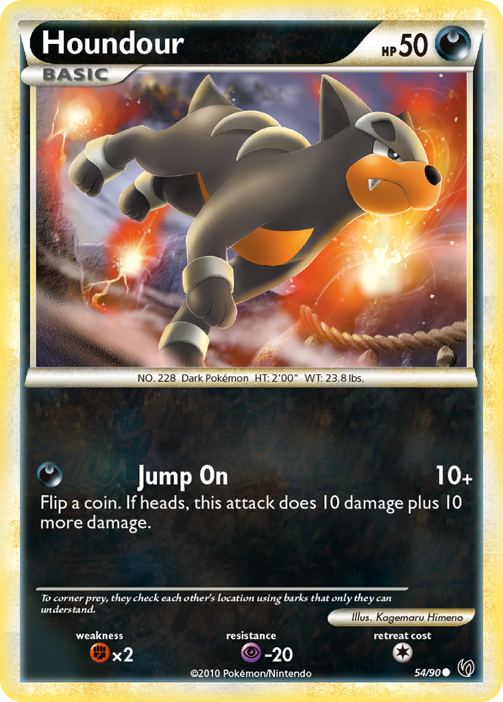 Houndour 54 Common card from HS—Undaunted