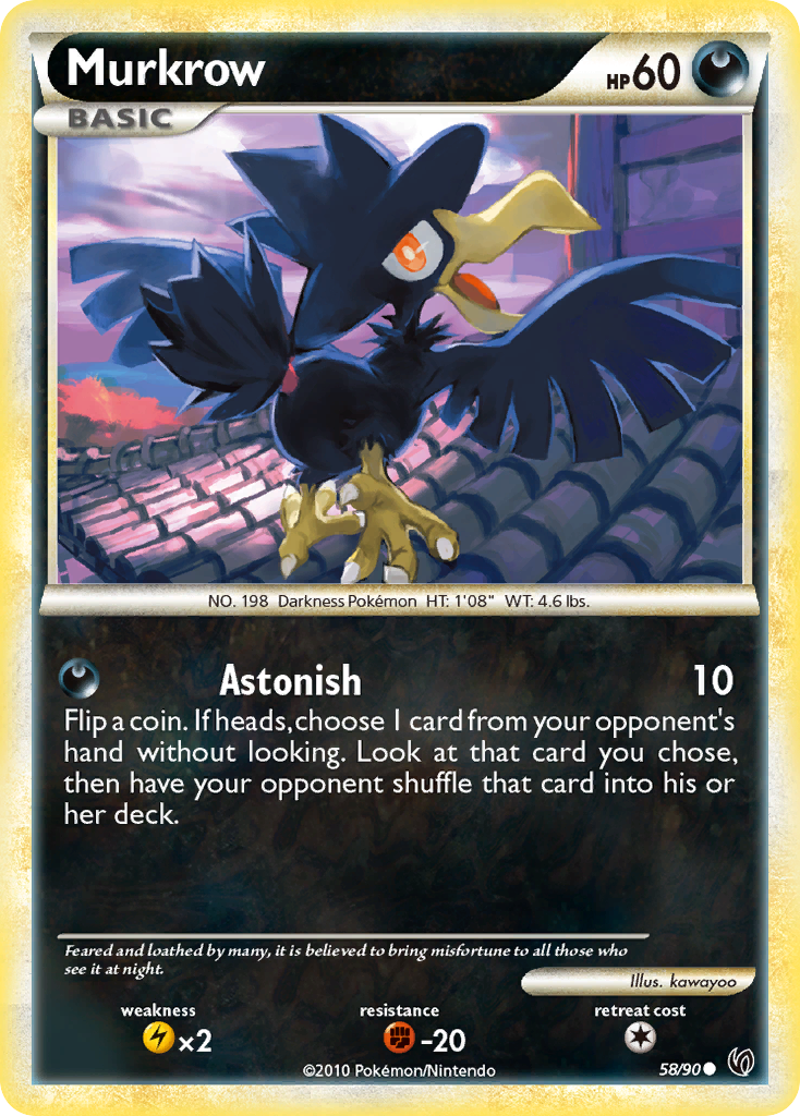 Murkrow 58 Common card from HS—Undaunted