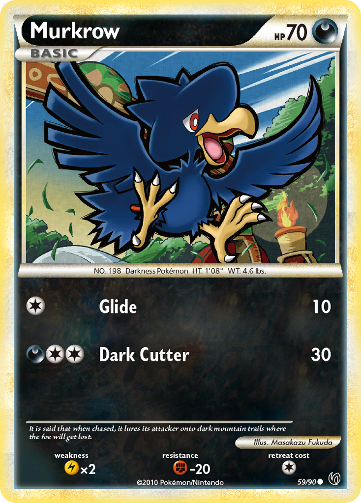 Murkrow 59/90 Common card from HS—Undaunted