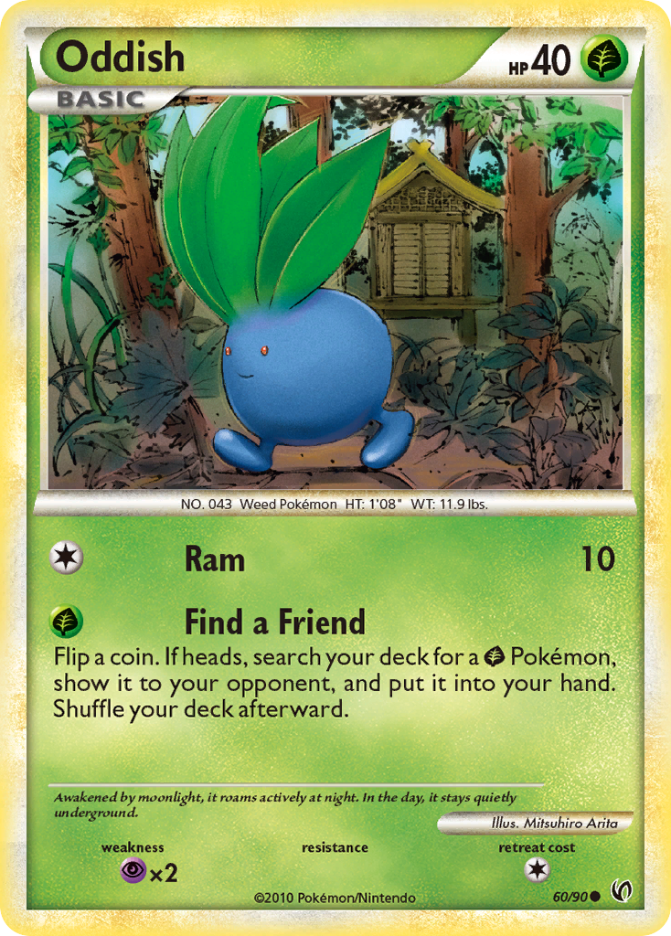 Oddish 60/90 Common card from HS—Undaunted