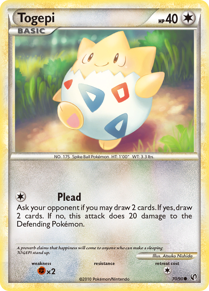 Togepi 70 Common card from HS—Undaunted