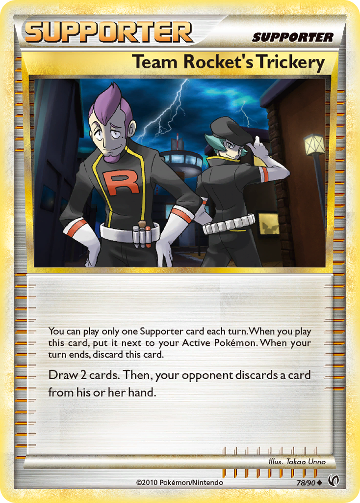 Team Rocket's Trickery 78/90 Uncommon card from HS—Undaunted